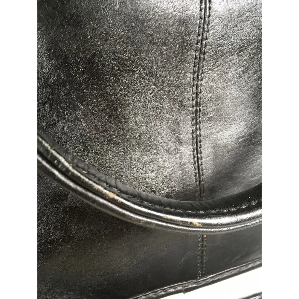 Frye Black Leather Multi Compartment Laptop Briefcase Bag